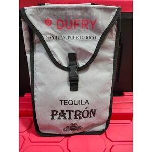 Patron Tequila Insulated 2 Bottle Carrier Bag Grey Dufry San Juan Puerto Rico